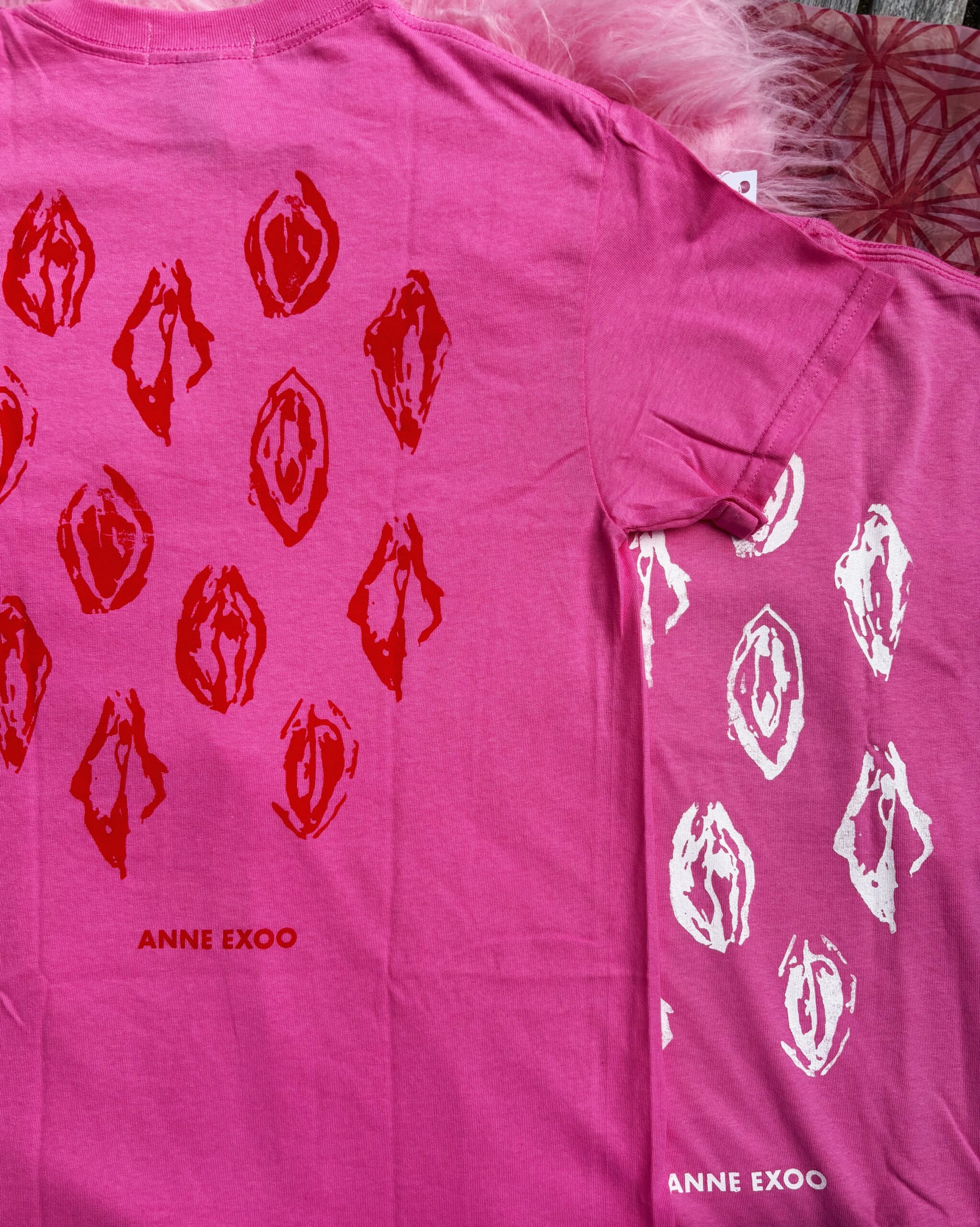 Roze vulva shirt